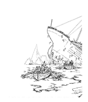 A coloring page of the titanic